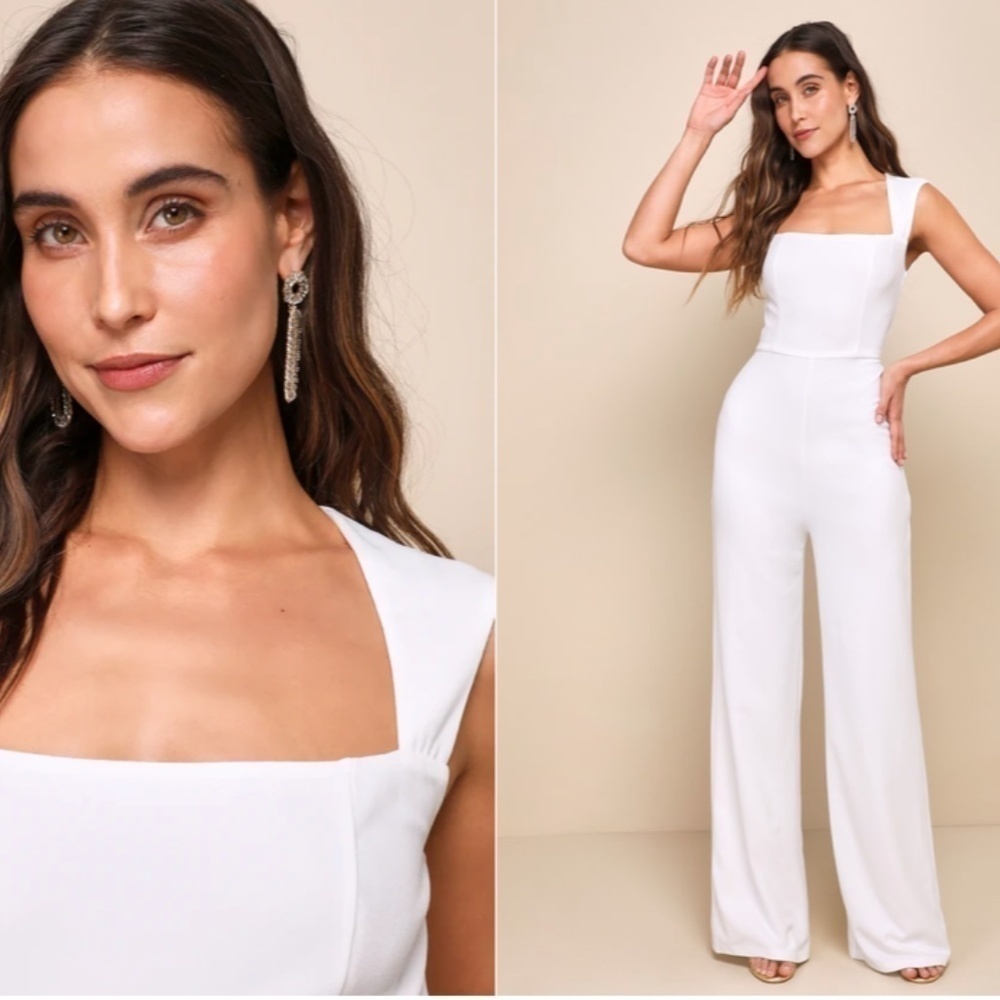 LULU's Wedding Bridal Shower Rehearsal Dinner Engagement Jumpsuit Pantsuit